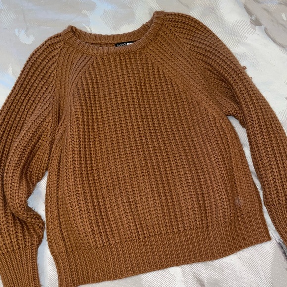 FASHION NOVA RUST KNIT SWEATER - Picture 1 of 4